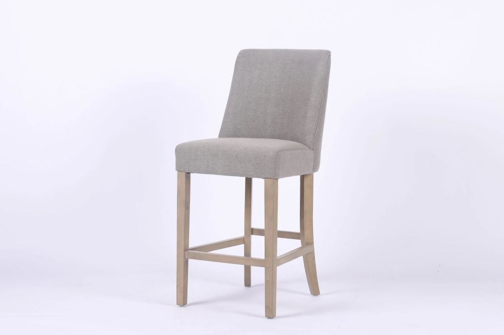 Product photograph of Stoy Sand Linen Counter Stool Solid In Pairs from Choice Furniture Superstore.